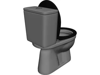 Ceramic Toilet 3D Model 3D Preview