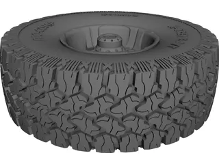 ProComp Xtreme A/T & wheel CAD 3D Model