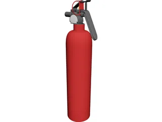 Fire Extinguisher CAD 3D Model