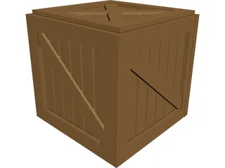 Wood Box 3D Model