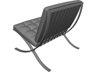 Barcelona Chair CAD 3D Model
