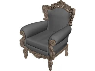 Neo Classical Armchair 3D Model