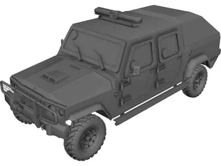 Jeep Agrale BP Canopy 3D Model 3D Preview