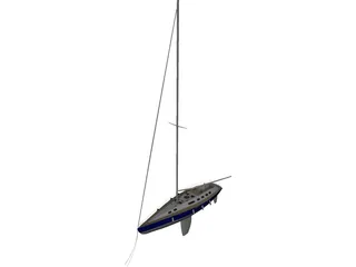 Sail Yacht 3D Model