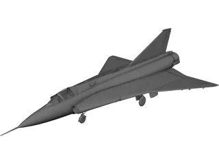 Saab 35 Draken 3D Model