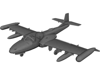 Cessna A37 Dragonfly 3D Model 3D Preview