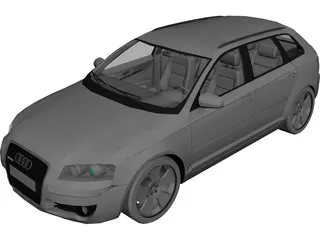 Audi A3 Sportback 3.2 quattro 3D Model