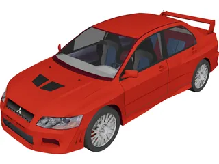 Mitsubishi Lancer Evolution VII 3D Model