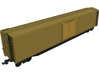 Cattle Train Section 3D Model
