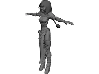 Elf Female 3D Model