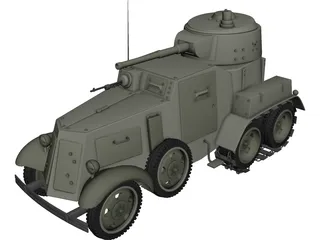 BA-10 Winter 3D Model