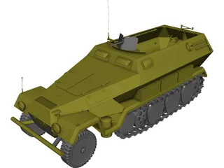 Sd-Kfz 251/1 Hanomag 3D Model