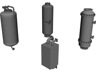 Heat Exchangers Set 3D Model