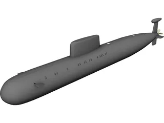 Russian Submarine 3D Model