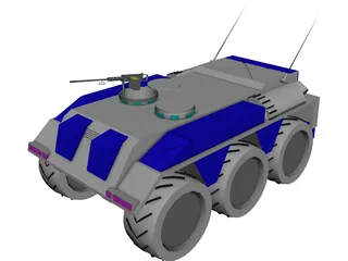 M-116a Wheeled Armored Personel Carrier 3D Model