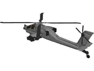 Boeing AH-64A Apache 3D Model