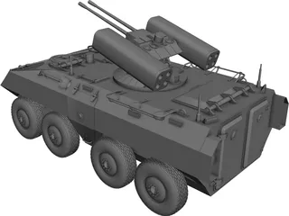 Future Combat Vehicle 3D Model 3D Preview