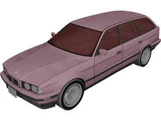 BMW 535i E34 Touring 3D Model