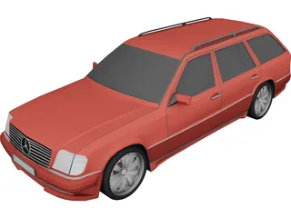 Mercedes-Benz E 5.5 Brabus (w124) 3D Model