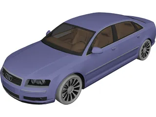 Audi A8 Long (2003) 3D Model