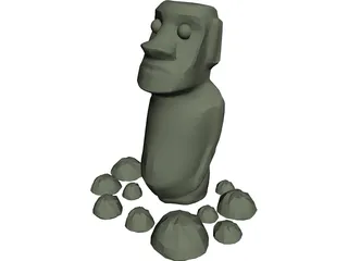 Easter Island Statue 3D Model