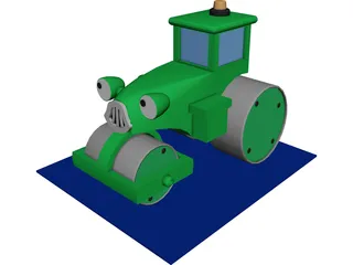 Toy Steamroller 3D Model