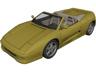 Ferrari F355 Spider 3D Model 3D Preview
