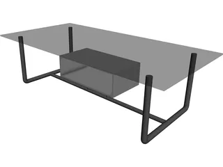 Table Coffee Modern Small 3D Model 3D Preview