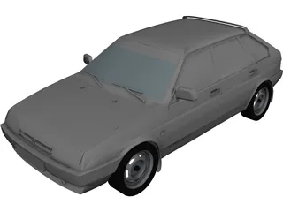 3D model Vaz 2108 Car VR / AR / low-poly