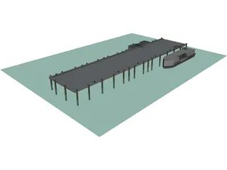 Boat Repair Pier 3D Model