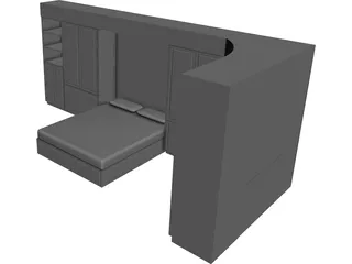 Wall Bed System 3D Model