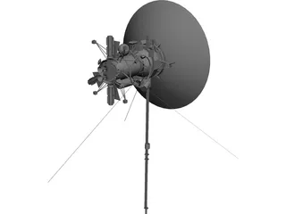 Space Satellite 3D Model