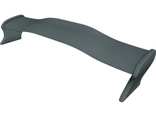 Rear Spoiler 3D Model - 3DCADBrowser