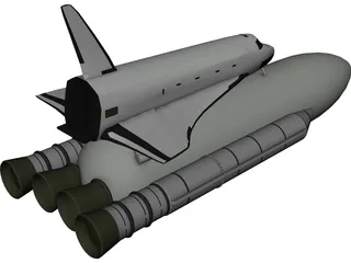 Space Shuttle Buran [+Energia] 3D Model 3D Preview