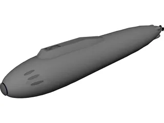 Supercavitating Submarine Concept 3D Model