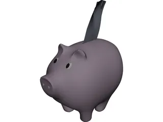 Piggy Bank 3D Model 3D Preview