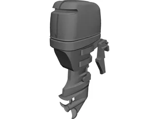 Yamaha F50 Outboard Motor 3D Model 3D Preview