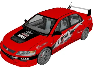 Mitsubishi Lancer Evolution IX MR 3D Model