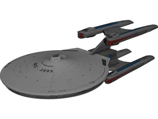 Star Trek Ship 3D Model