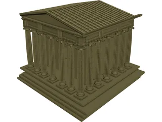 Greek Temple 3D Model