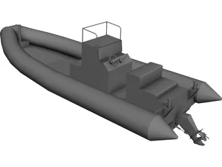 Inflatable Boat 3D Model 3D Preview