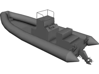 Inflatable Boat 3D Model