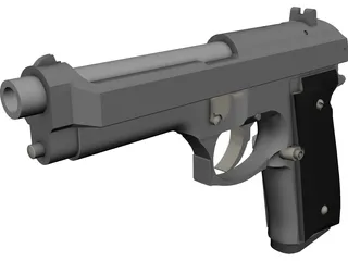 Beretta Articulated 3D Model