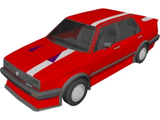 Volkswagen Jetta GTI (1987) 3D Model