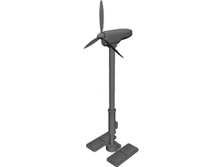 Windmill Turbine 3D Model 3D Preview