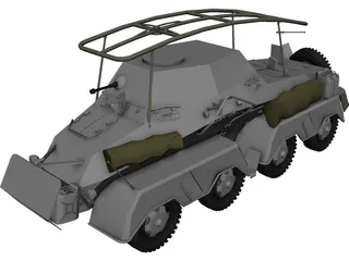 Sd.KfZ. 263 Funkwagen 3D Model 3D Preview