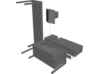 Kitchen INOX 3D Model 3D Preview