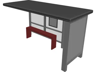 Bus Shelter 3D Model