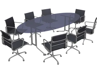 Conference Table 3D Model 3D Preview