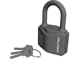 Lock Pad with Keys 3D Model